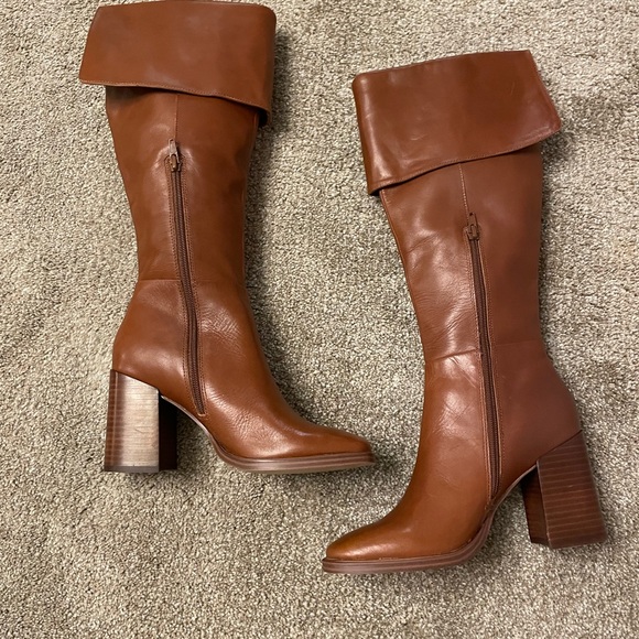 Steve Madden Sierra Tan Leather Heeled Boots Size 6.5 M - Picture 12 of 13